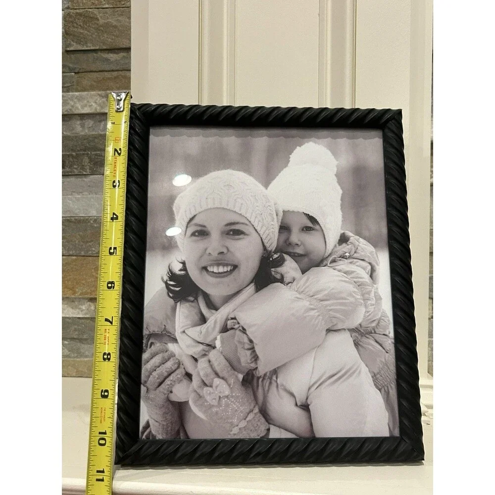 Studio Decor 8x10 Black Matte Plastic Photo Frame, Freestanding Hanging